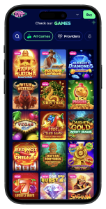 A screenshot of FunzCity Casino games on an iphone